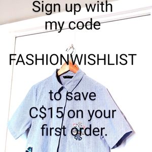 Sign up for Poshmark w code FASHIONWISHLIST to Save C$15 on your 1st purchase!